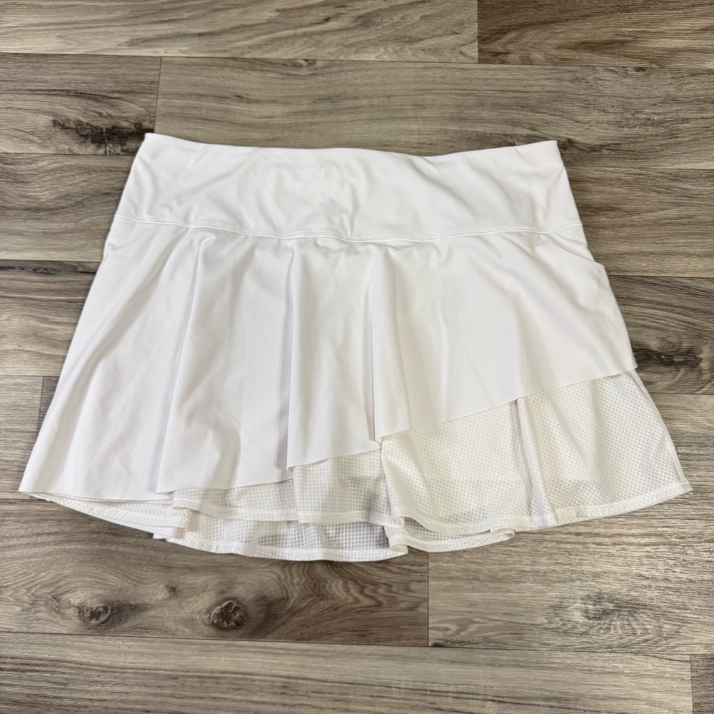 Athleta Ace Mesh Skort Tennis Skirt in White Size Extra Large
